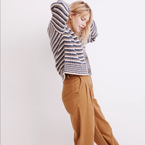 NWT Madewell Waller Crop Cardigan Sweater in Stripe - Picture 4 of 4